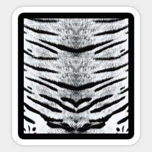 White tiger pattern Sticker